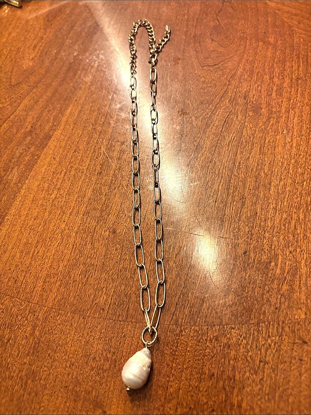 Chico's Gold-Tone Pearl Pendant Necklace